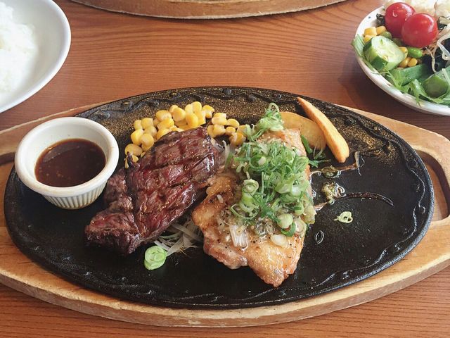 ネギ塩だれが美味しい_ステーキ・ハンバーグ&サラダバー「けん」尼崎武庫川店(FC)
