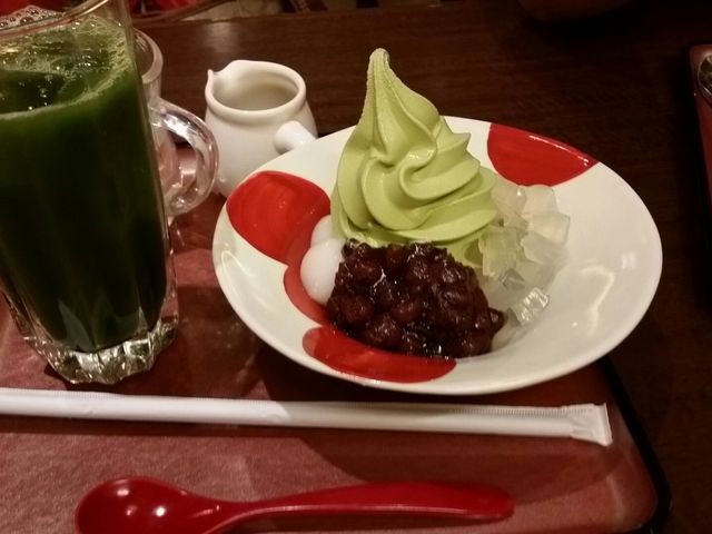 抹茶ソフトクリーム_文の助茶屋 岡山天満屋店