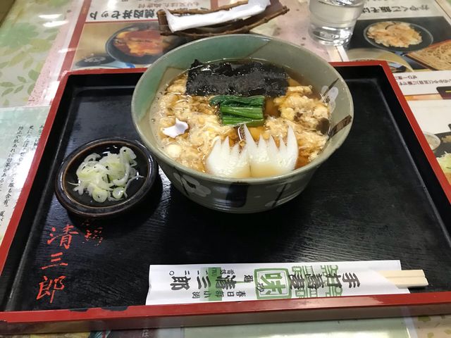 玉子とじうどん650円_砂場 清三郎
