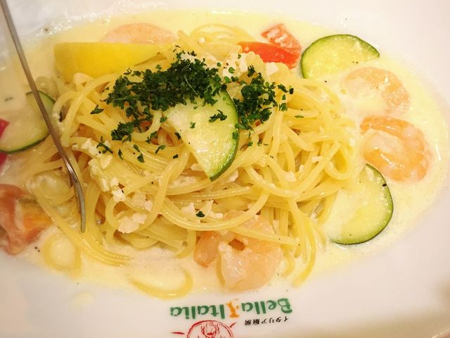 エビクリームパスタ_イタリア厨房 ベッラ・イタリア
