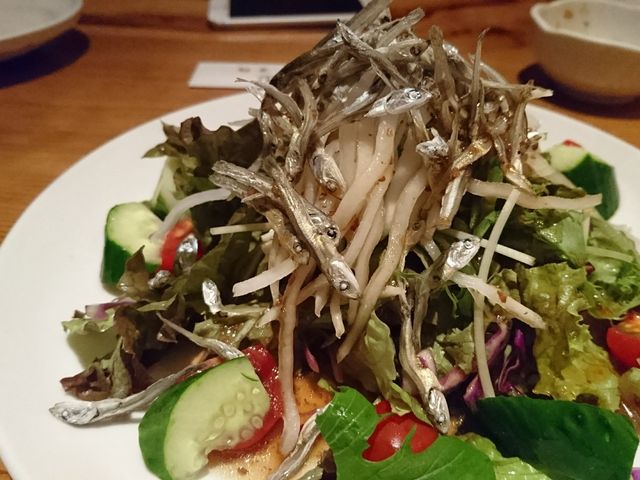 名前忘れたサラダ、美味しかった。_居酒屋花こまち