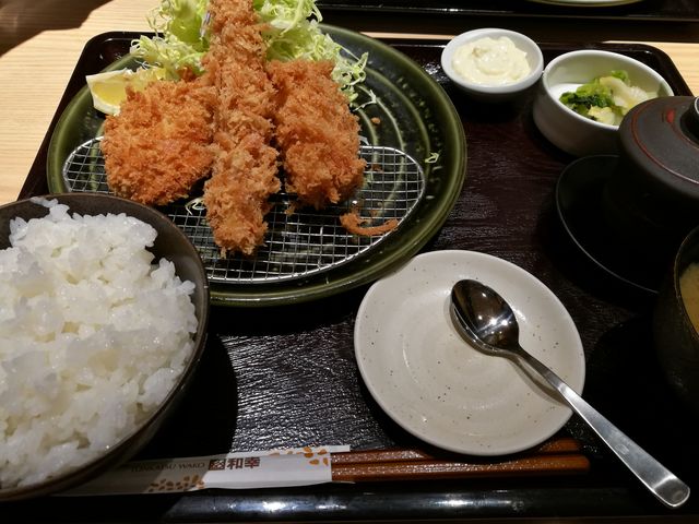 ひれかつ、エビフライ、カニクリームコロッケ_和幸シャポー小岩店