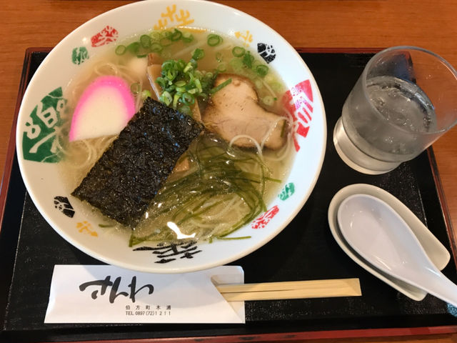 伯方の塩のラーメン_民宿和風レストラン さんわ