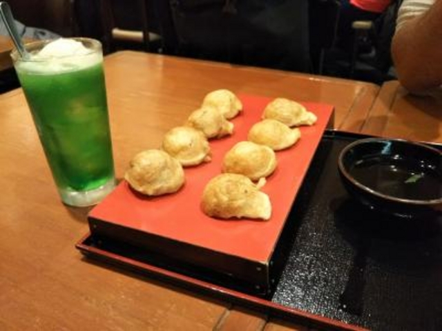 明石焼きとメロンソーダ_ぶぶ亭 阪急三番街店