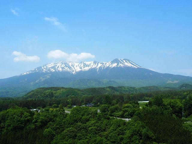 開田高原から見る御岳山_開田高原