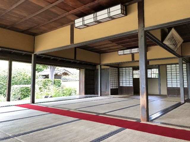 お茶をいただくための緋毛氈_慈光院