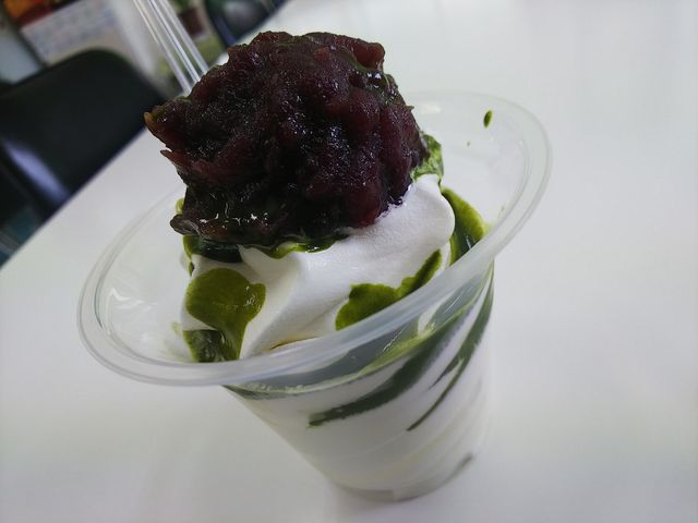 抹茶あずきサンデー_相馬アイスクリーム商店