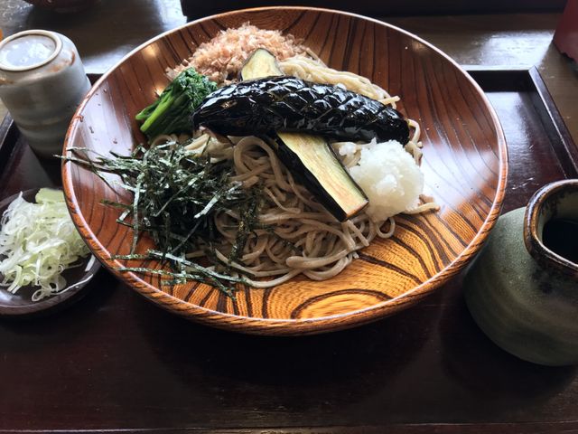 揚げ茄子おろしそば900円_福寿庵本店
