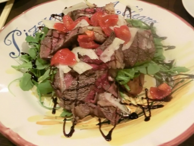 豪州アンガス牛 リブロースのタリアータ_大衆イタリア食堂 アレグロ 天満