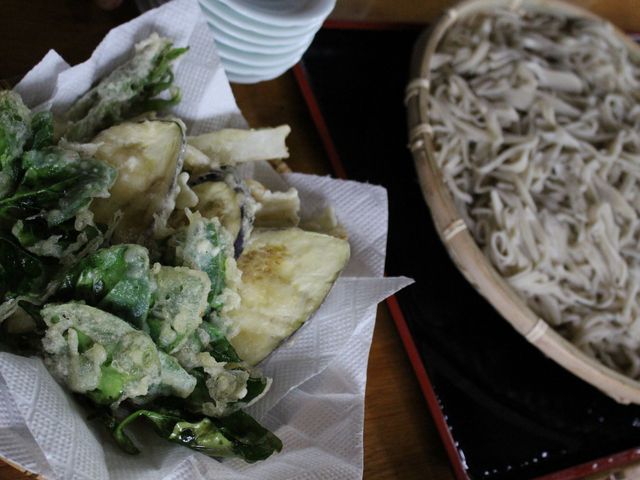 山菜てんぷらと打ち立て蕎麦!_たくみの里 四季の家