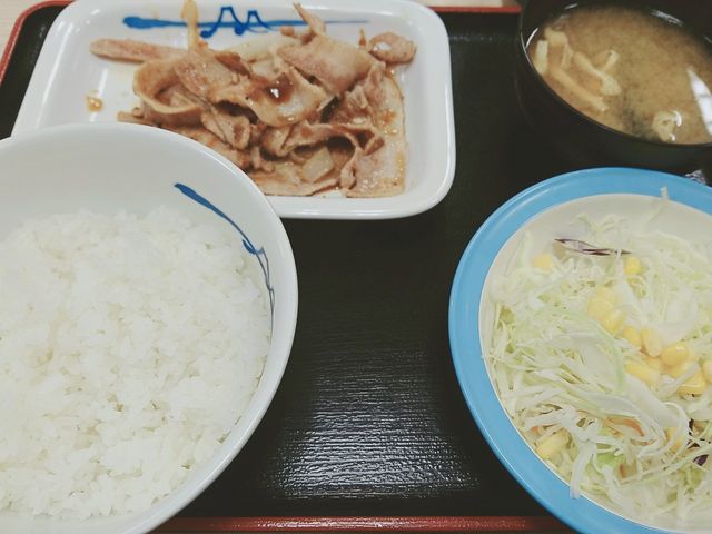 豚生姜焼き定食_松屋 瀬戸店