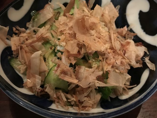 塩丸いかと胡瓜の酢の物_居酒屋 酒楽