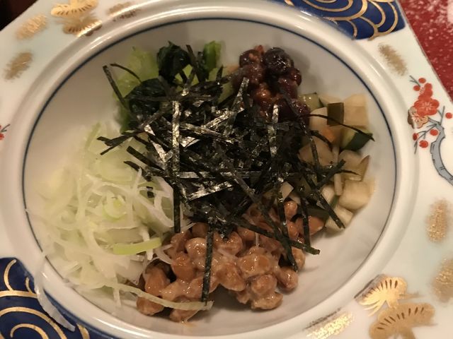殿様納豆と松本一本葱_居酒屋 酒楽
