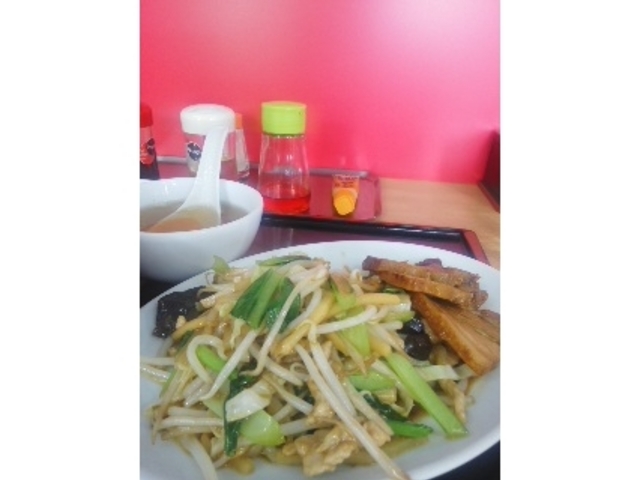 豚バラ甘辛煮と野菜炒め_中国料理藤