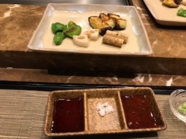 付け合わせの野菜_鉄板焼 銀杏