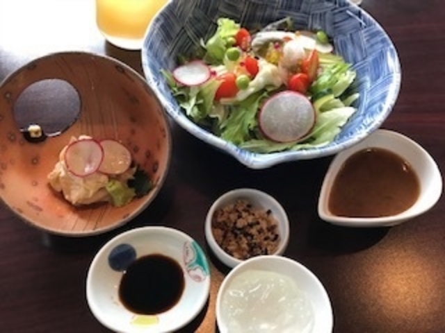 料理。野菜ばっかり_温泉邸湯〜庵