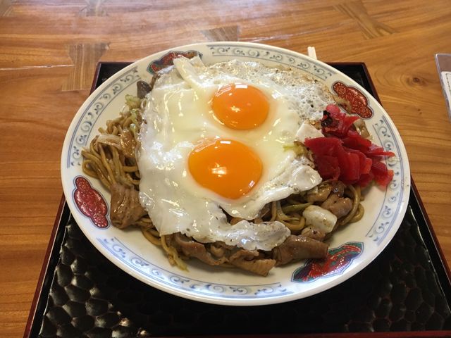 玉子ホルモンW_元祖神谷焼そば店