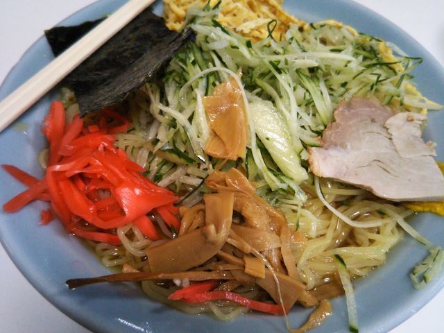 冷し中華大盛(50円増し)_藤や