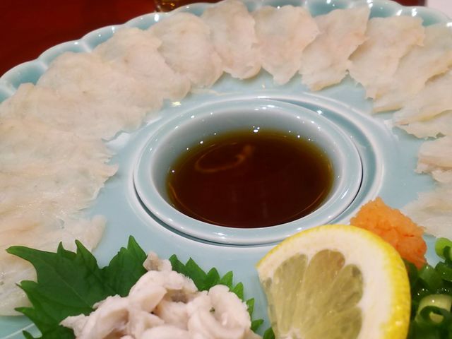 ふぐの刺身_庄屋の館