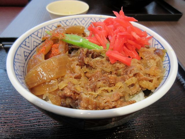 牛丼。少し濃い目の味付けでしたが、美味しくいただきました。_大分自動車道山田サービスエリア上り線レストラン