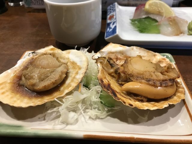 殻付き帆立の浜焼き_大衆飲み処 徳田酒店