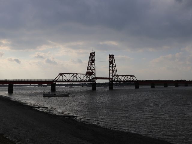 福岡県側からの遠望。_筑後川昇開橋