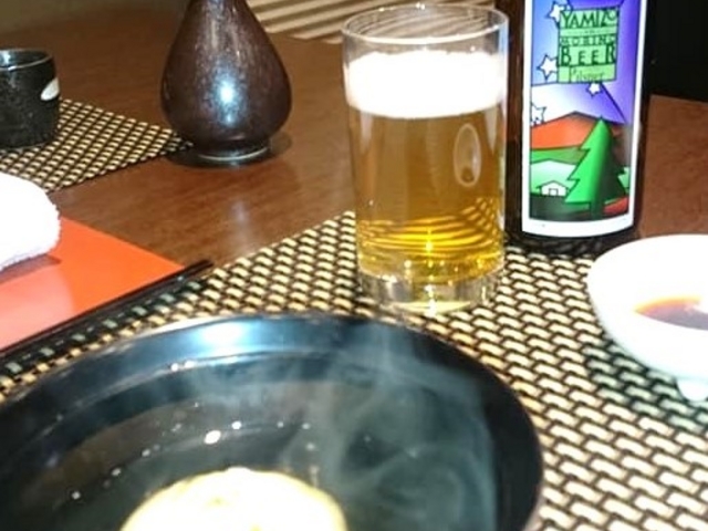 しんじょうと地ビール(オプション)_滝味の宿豊年万作