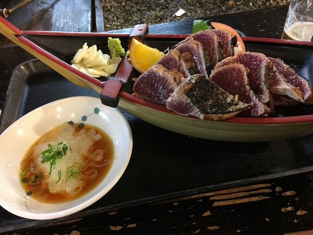 やいろ亭「塩たたき」と春の珍味「のれそれ」_ひろめ市場