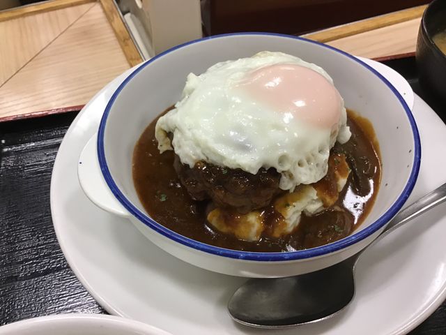 オーダーした、ハンバーグ_松屋 東御店
