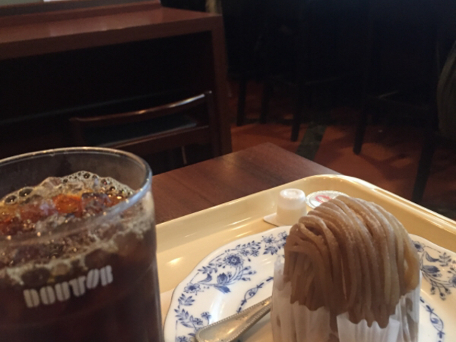 モンブランです。_ドトールコーヒーショップ 上野浅草通り店(GOURMET COFFEE DOUTOR)