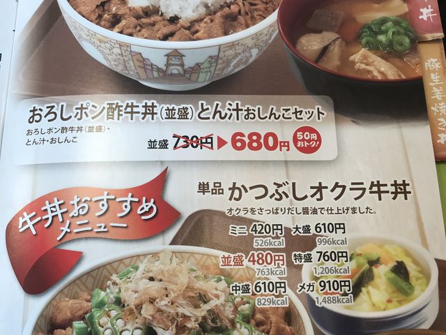 メニュー_すき家 君津東坂田店