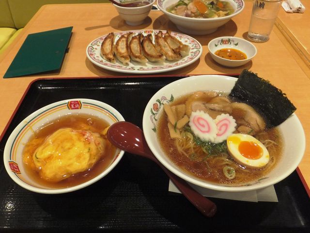 「あの懐かしい中華そば」のBセット_餃子の王将 EXPASA多賀店