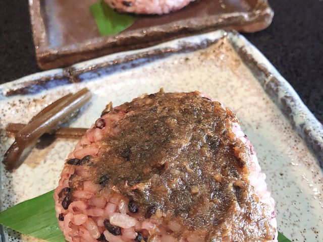 ふき味噌の焼きおにぎり_蕎麦道楽百古里庵(そばどうらく すがりあん)
