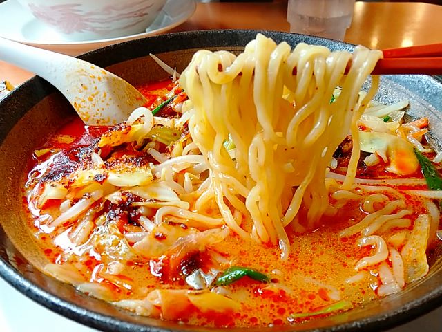辛し味噌野菜たんめんの麺リフト_幸楽苑 富士吉田店