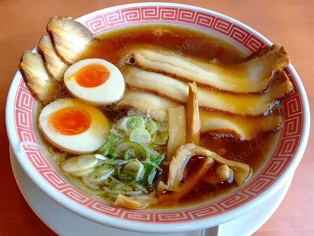 中華そばプレミアム 半熟煮たまごトッピング_幸楽苑幸手店