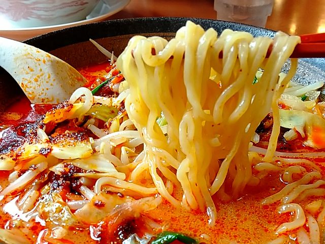 辛し味噌野菜たんめんの麺リフト_幸楽苑 柴田店