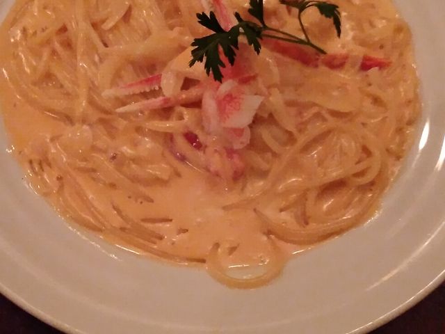 エビとカニのトマトクリーム_ラ・ペコラ