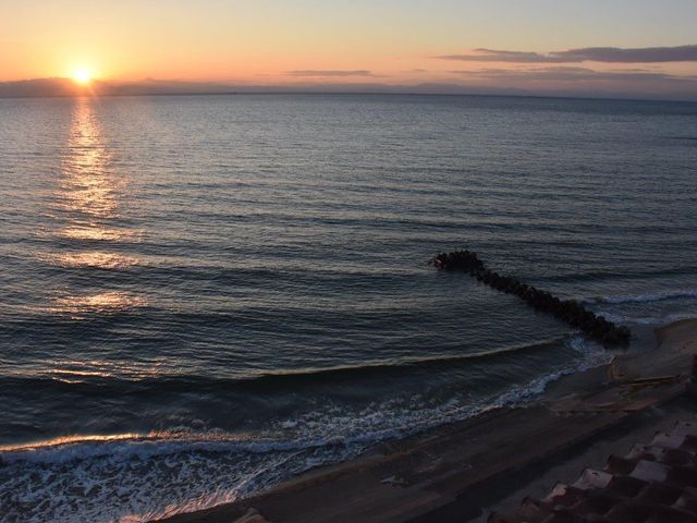 南知多温泉郷 「KUROTAKE」伊勢湾と夕日_南知多温泉郷