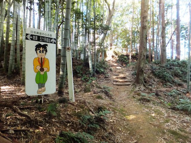 土塁の上に城主居館跡があります。_五ケ所城址