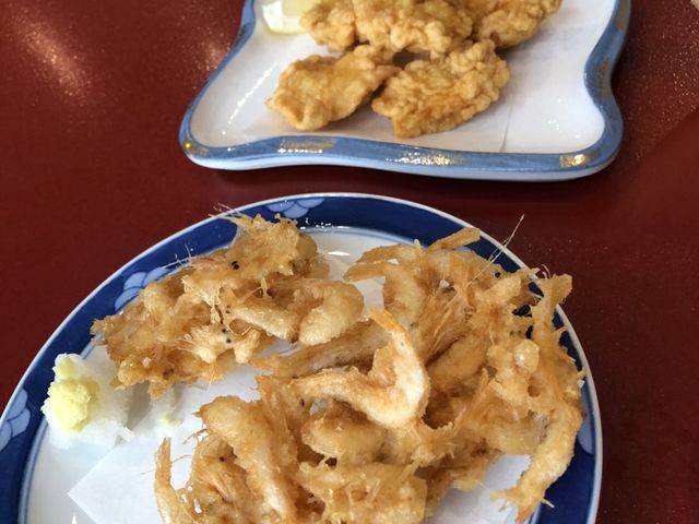 白エビ天ぷら、フグの唐揚げも全部美味しかったです!_喜芳