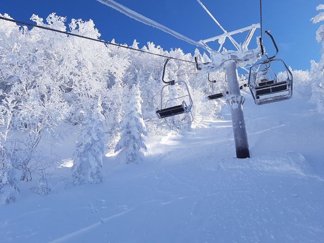リフトからも樹氷が見れました!_志賀高原横手山山頂