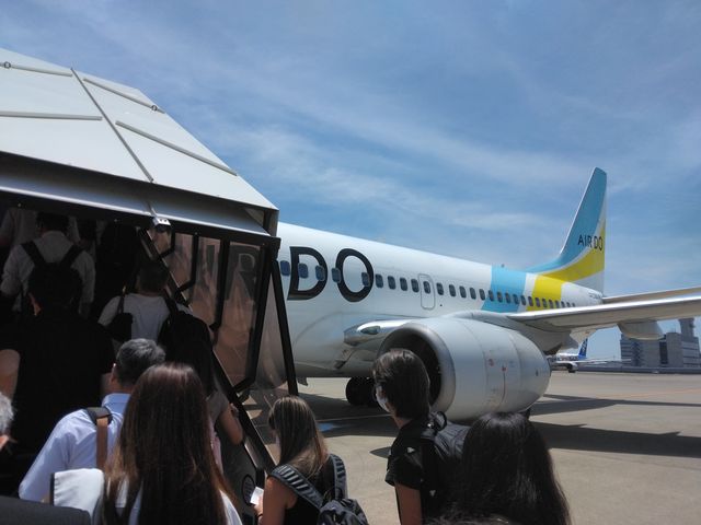 この飛行機で羽田空港から飛んできました。_とかち帯広空港観光案内所