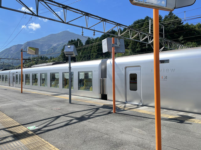 待ち合わせ中に来た特急ラビュー_西武鉄道横瀬駅