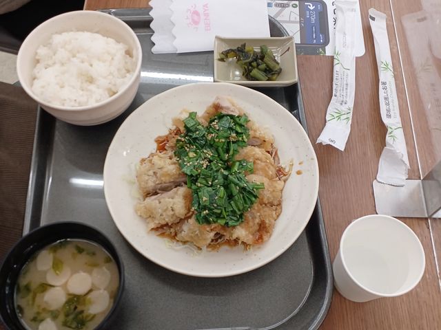 山賊チキン+ニラの効いた美味しい ご当地定食_東部湯の丸サービスエリア上り線
