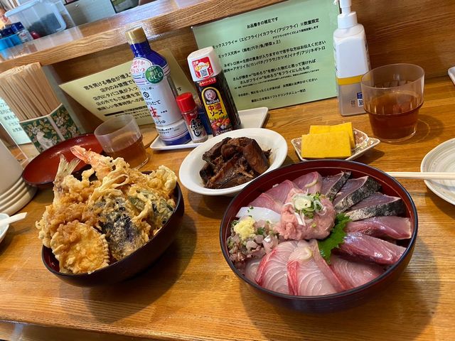 天丼、あら煮、海鮮丼_あさみ