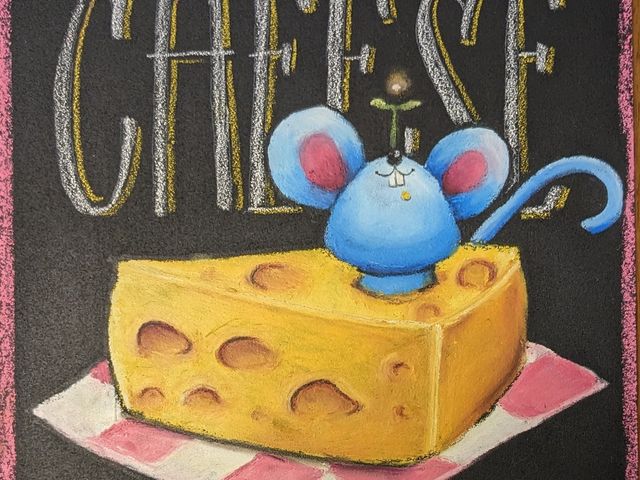 当日の作品です。3時間で仕上がりました。下絵は用意して下さいました。_チョークアートTURURI TOWN