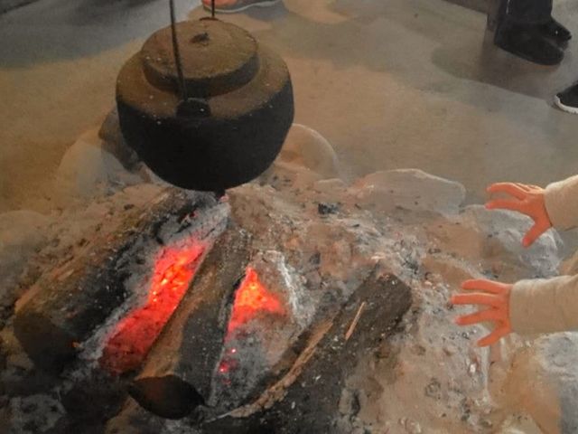 香嵐渓 川見茶屋 囲炉裏風景_川見茶屋