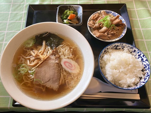 もつ煮らーめん定食(990円)♪_味処京佳