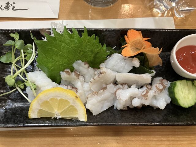 生タコの造り_ひょうたん寿し新大阪店