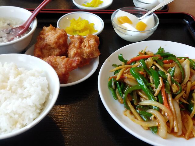 青椒肉絲定食_福来順